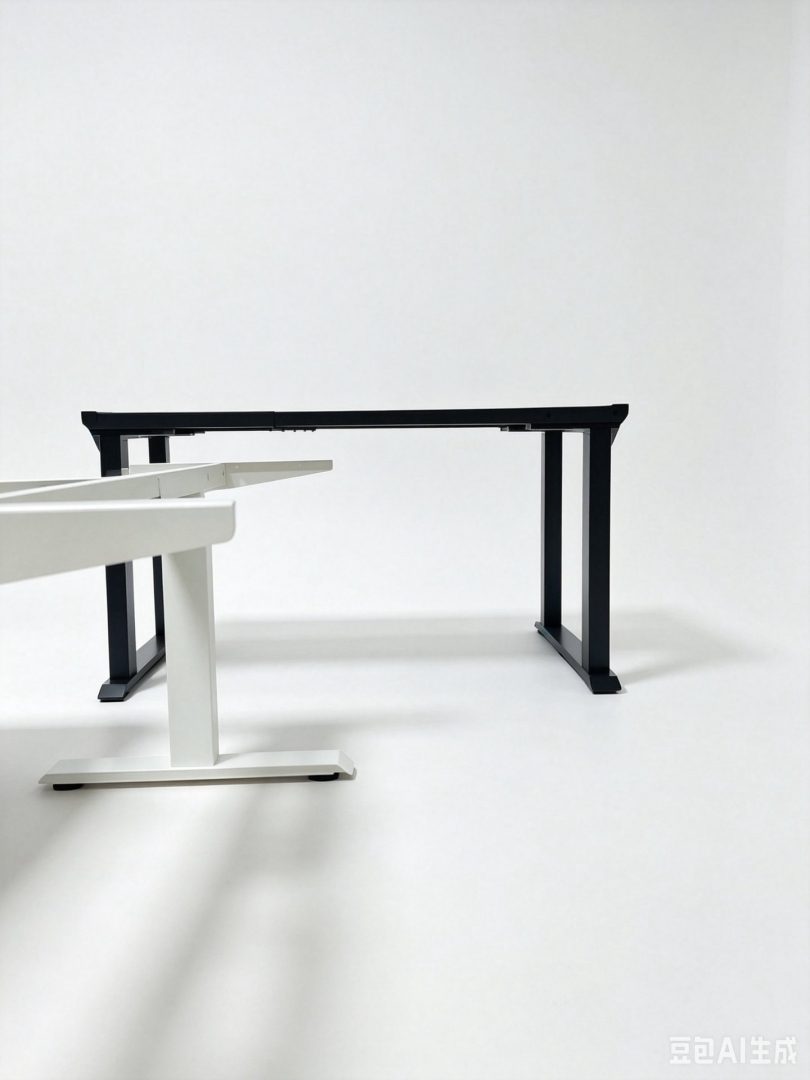 Black desk frame